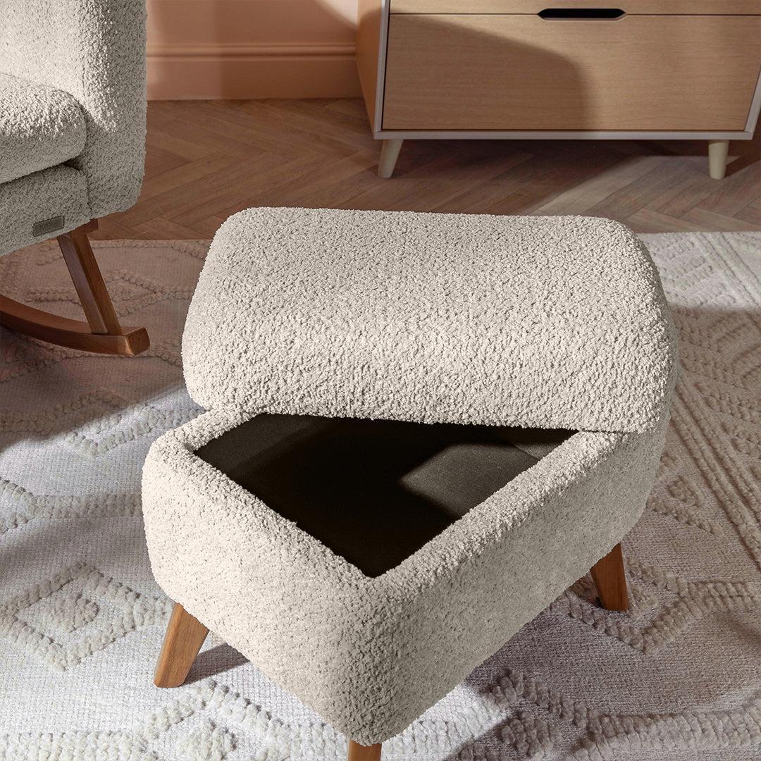 Tutti Bambini Oscar Luxe Rocking Chair & Footstool - Teddy Sage - Image 8