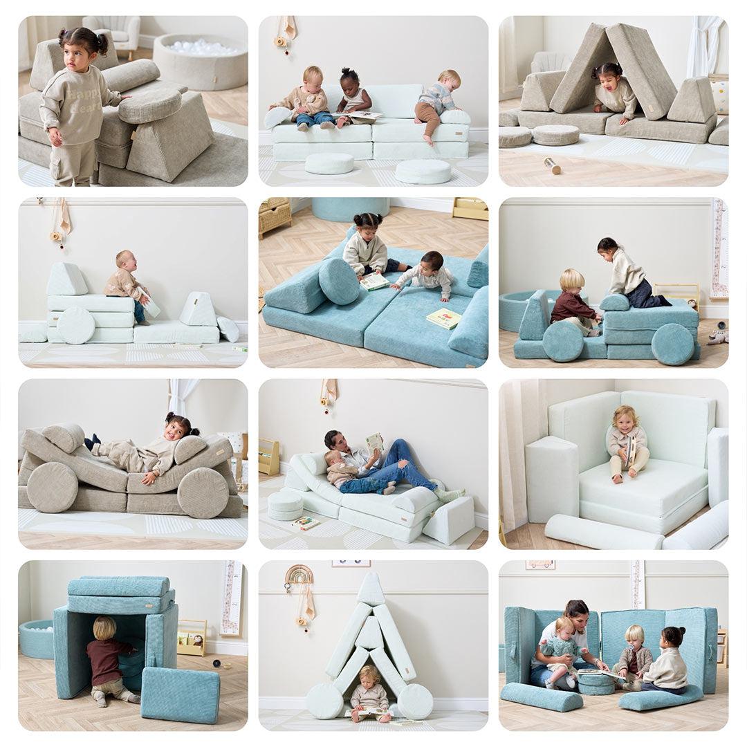Tutti Bambini Playrama Montessori Kids Play Sofa  - Sea Mist - Image 3