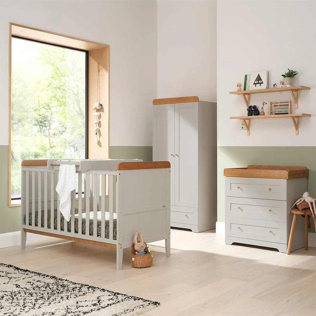 Tutti Bambini Rio 3pc Room Set - Dove Grey/Honey Oak - Image 2