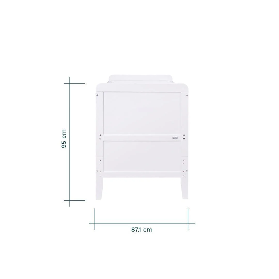 Tutti Bambini Rio Cot Bed with Cot Top Changer & Mattress - White - Image 11