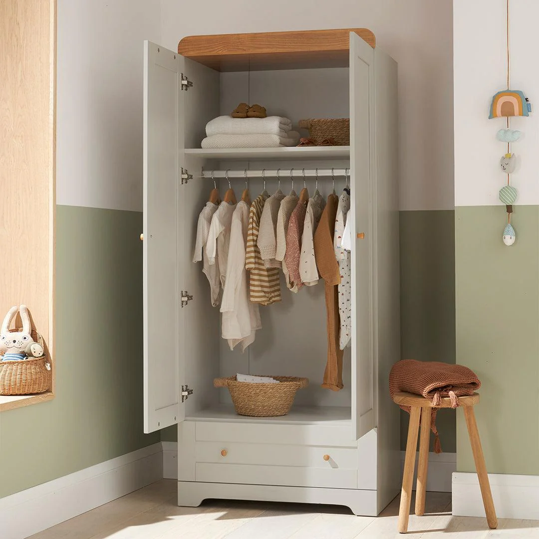 Tutti Bambini Rio Wardrobe - Dove Grey/Honey Oak - Image 4