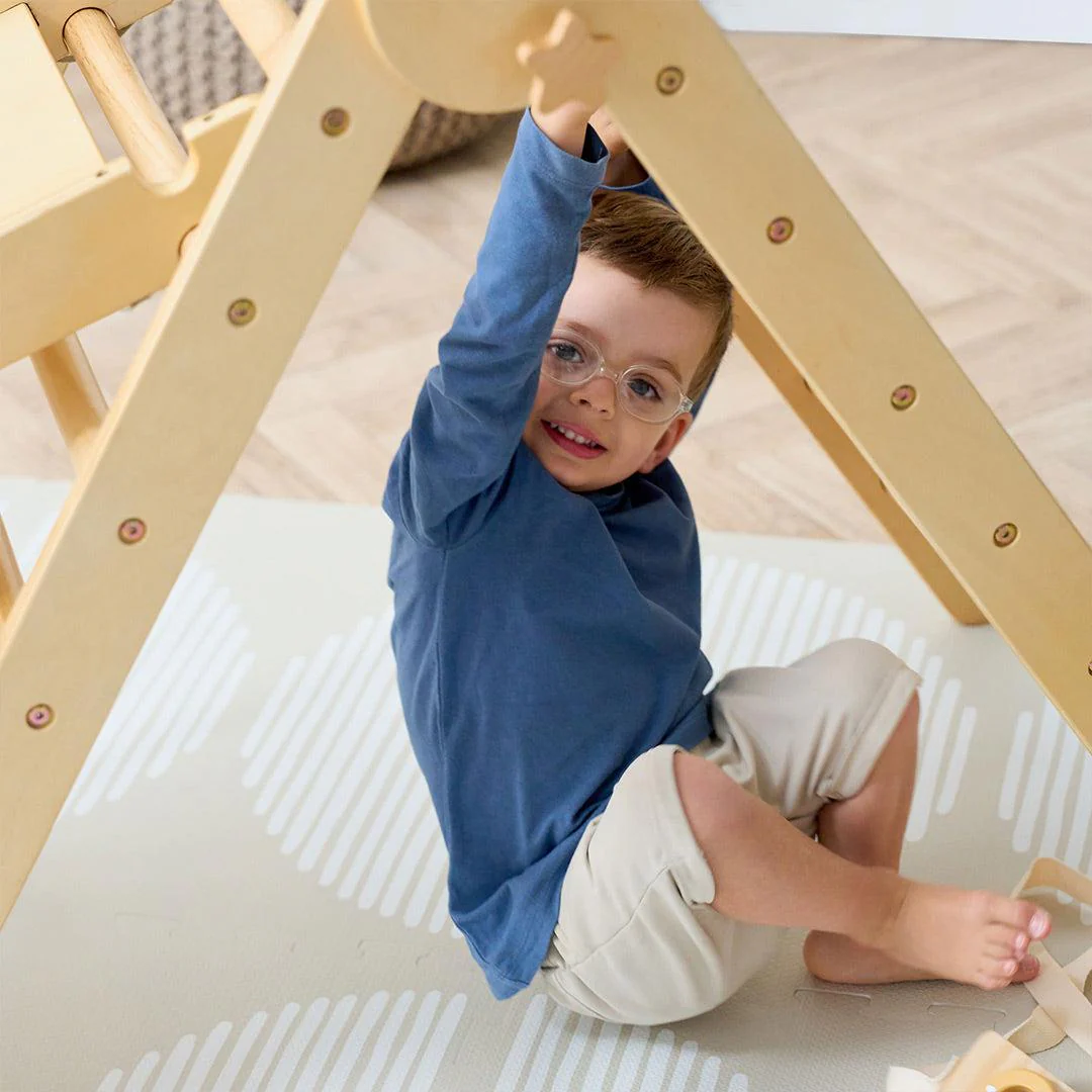 Tutti Bambini Scala Montessori 3 In 1 Pikler Climbing Frame With Climbing Wall - Natural - Image 6
