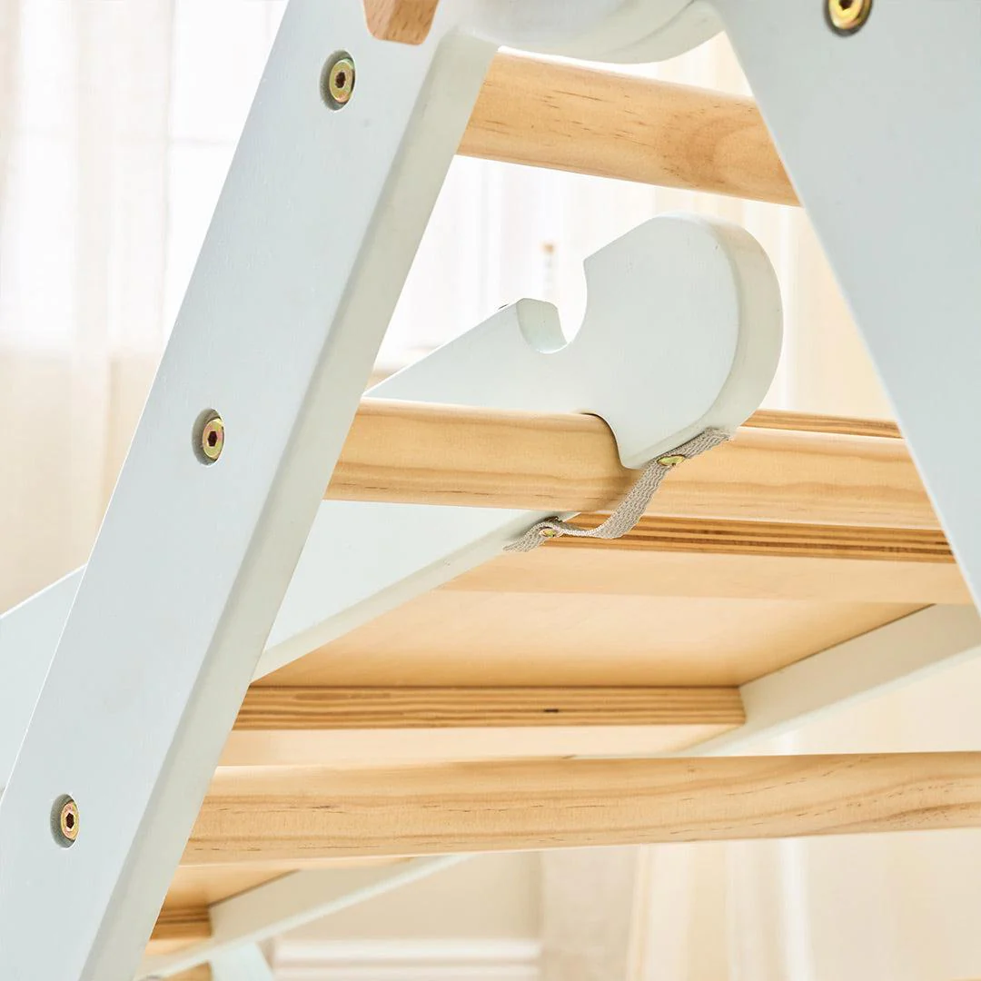 Tutti Bambini Scala Montessori 3 In 1 Pikler Climbing Frame With Climbing Wall  - Sea Mist - Image 9