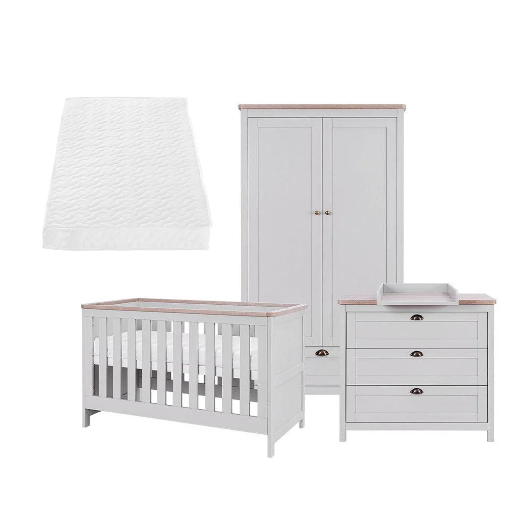 Tutti Bambini Verona 3 Piece Room Set - Dove Grey/Oak - Image 14