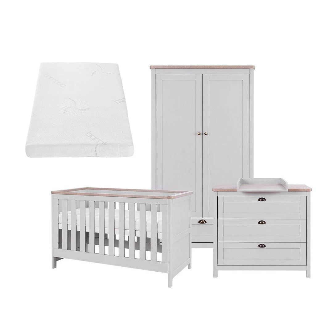 Tutti Bambini Verona 3 Piece Room Set - Dove Grey/Oak - Image 15