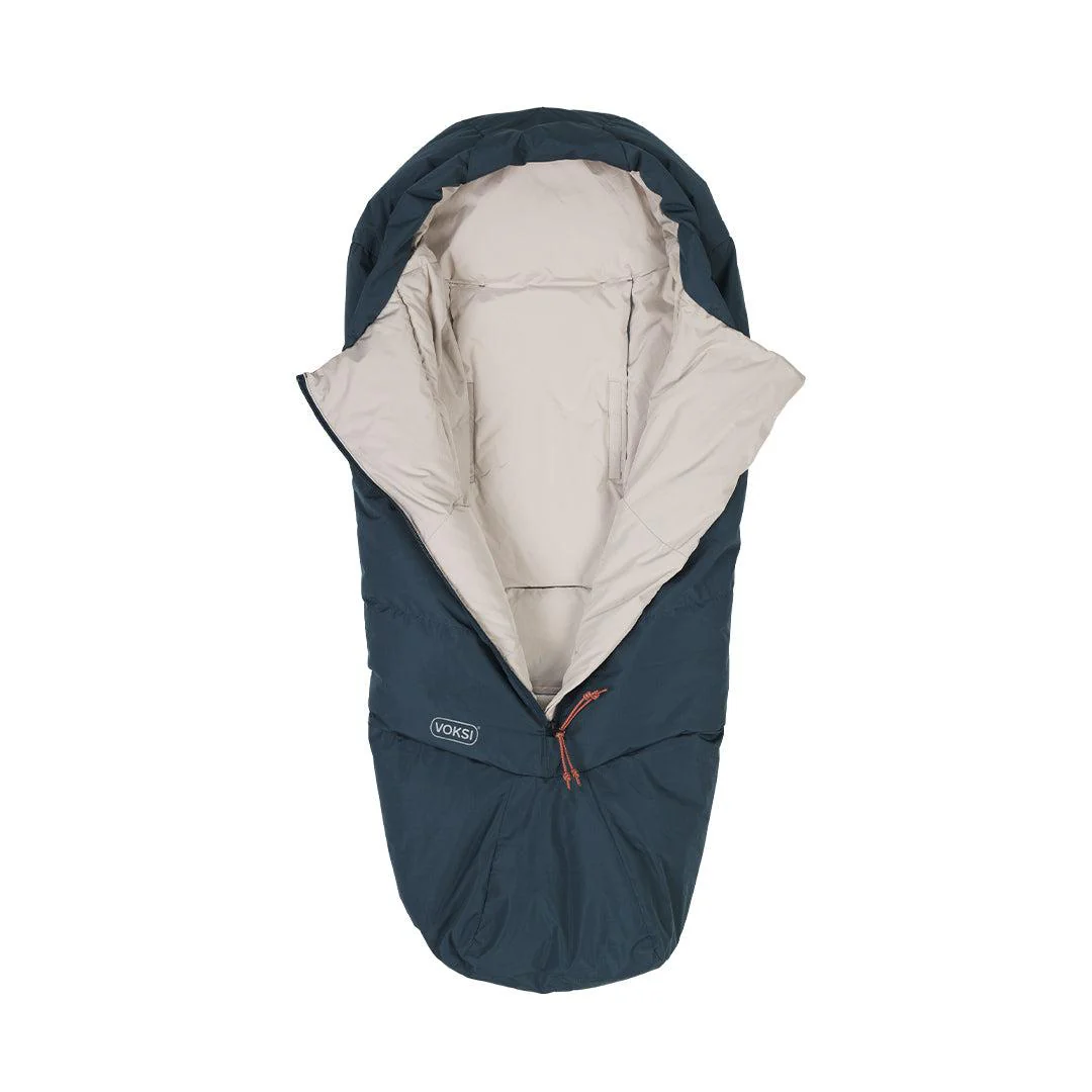 Voksi Adventure Footmuff - Poppy Blue - Seashell Sand - Image 5