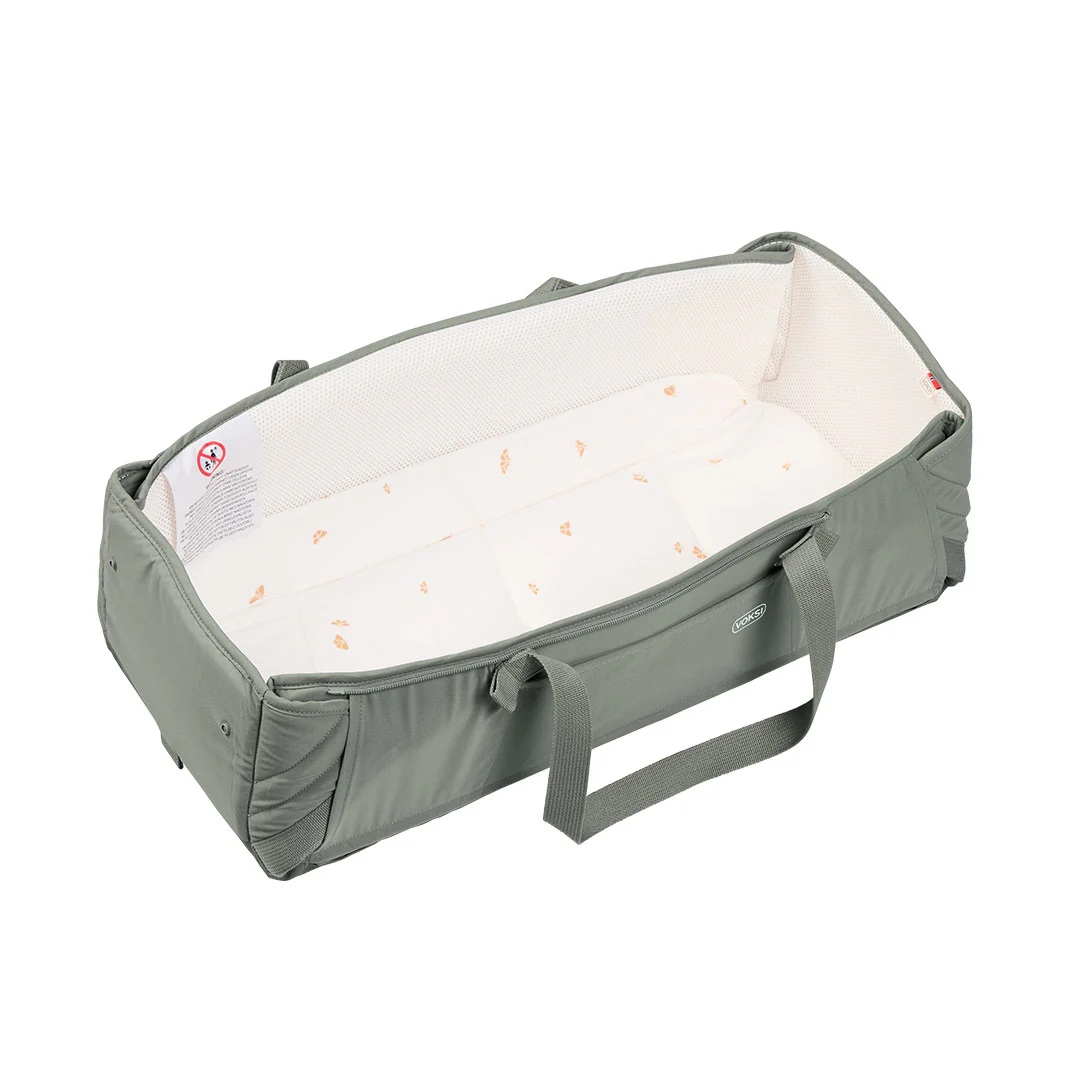 Voksi Carry Me Travel Carrycot - Meadow Green - Image 9